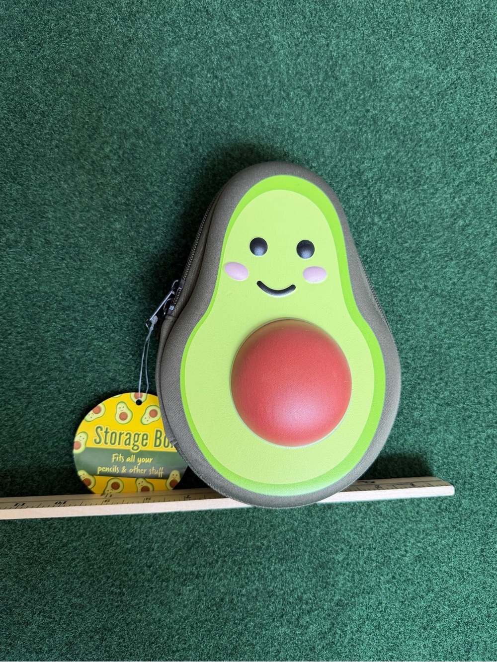 Avocado-Shaped Kids Storage Case - Green